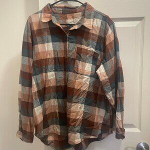 Universal Thread Goods Co Blue/ Orange Flannel (Women) / Size: XXL